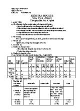 Giáo án Vật lý Lớp 9 - Tiết 36 Kiểm tra học kỳ II - Năm học 2016-2017